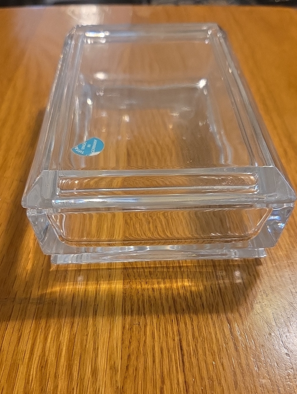 Tiffany & Co Crystal Rectangular Beveled Trinket Box
